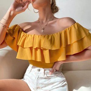 Off Shoulder Layered Bodysuit